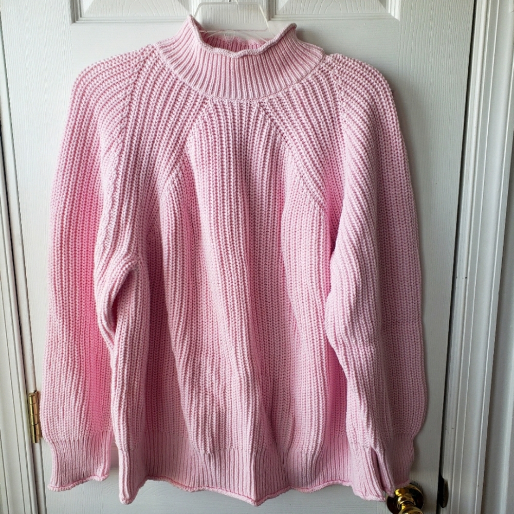 J. Crew Light Pink Turtleneck Sweater